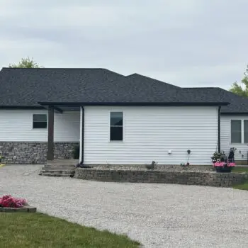 Modern house with new roof