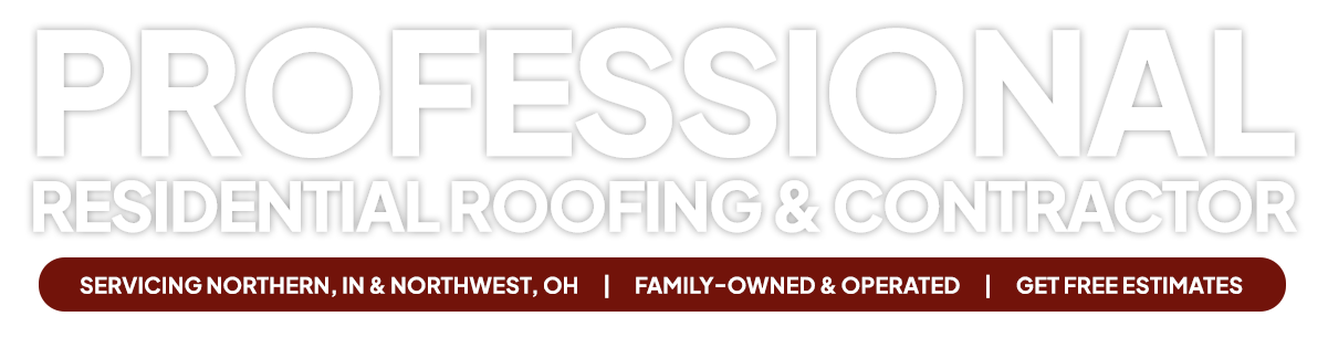 Professional roofing contractor services logo